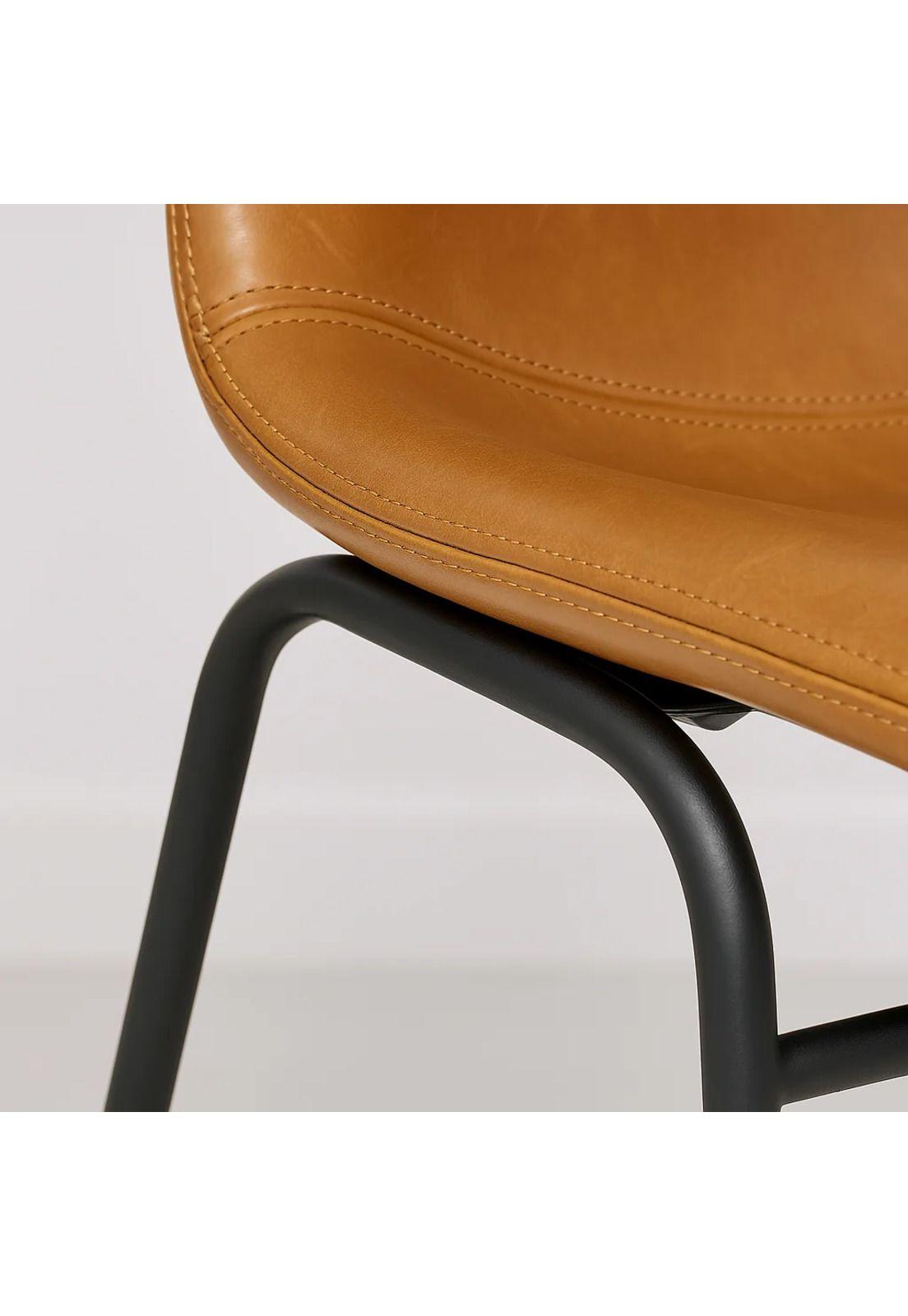 Pack de 2 Sillas Burgos de Comedor o Living de Cuero Sintético y Metal Industrial-5