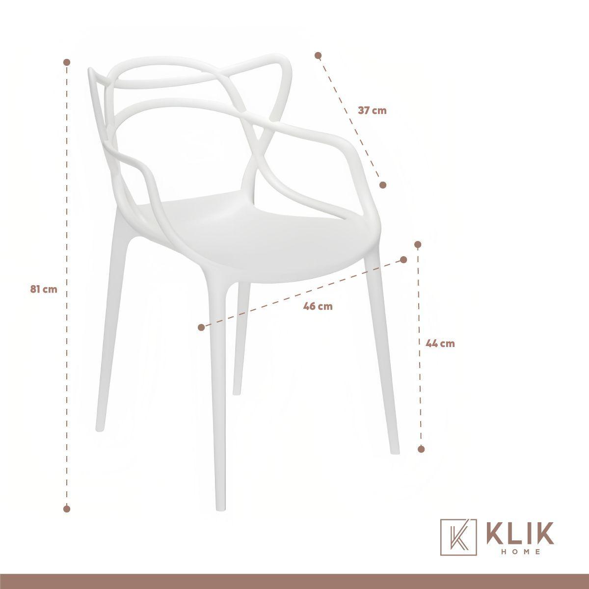 Comedor Mesa Tulip Blanca 80cm - 4 Sillas Master blancas-6