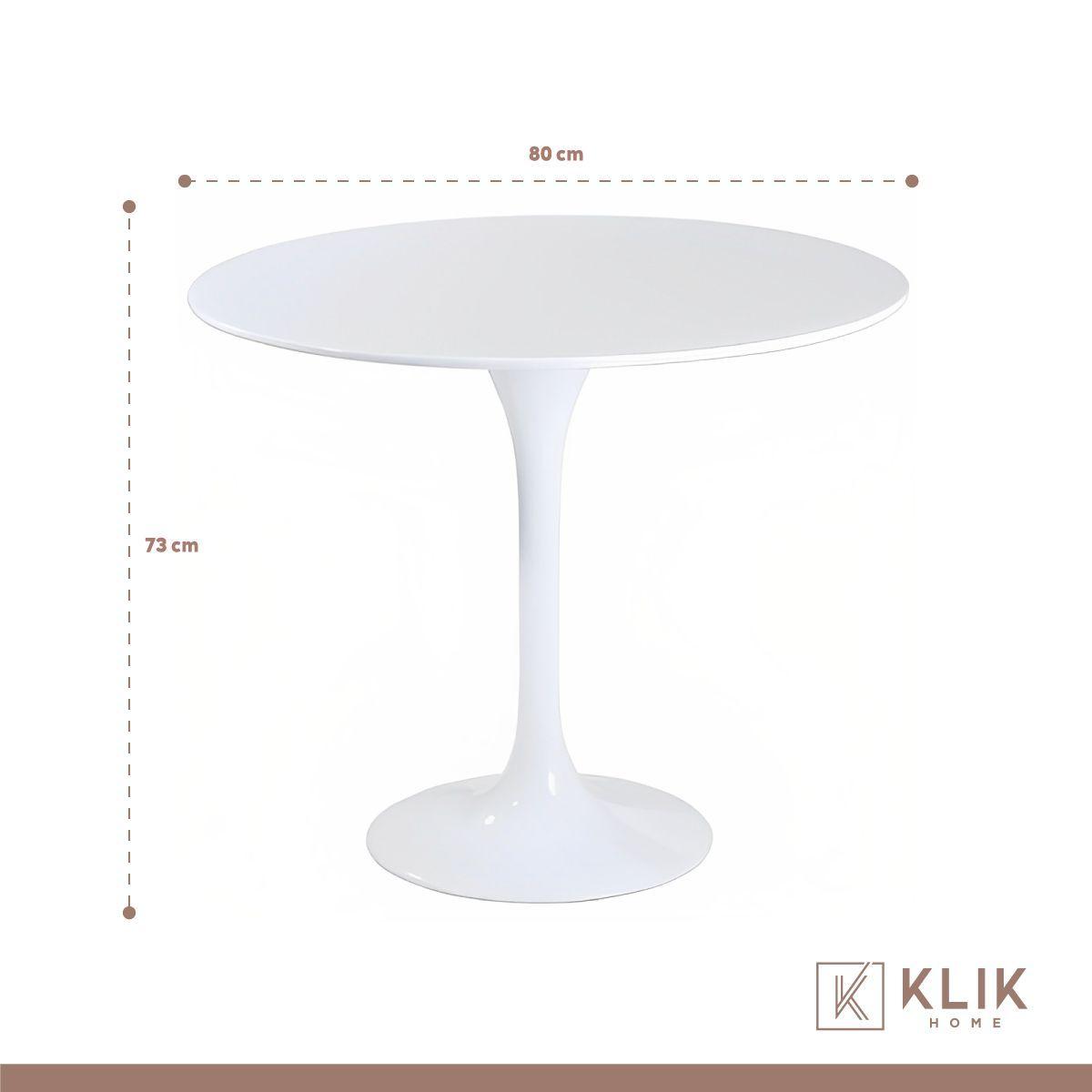Comedor Mesa Tulip Blanca 80cm - 4 Sillas Master blancas-5