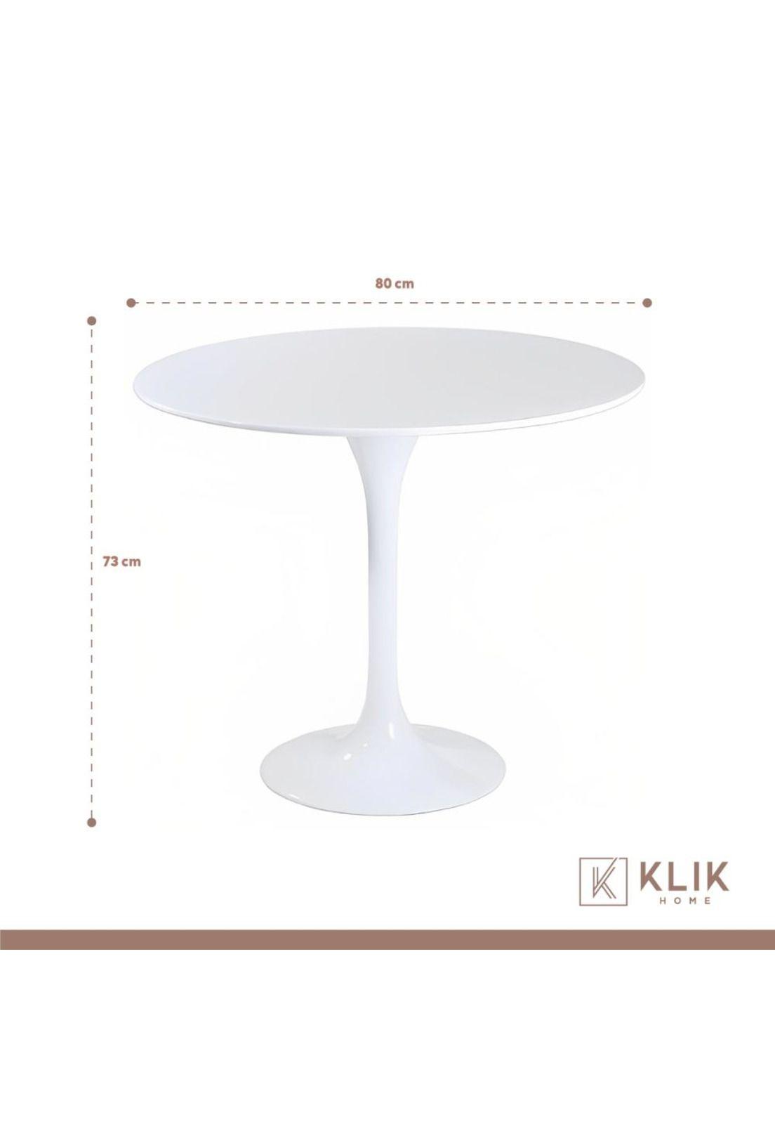 Comedor Mesa Tulip Blanca 80cm - 4 Sillas Master blancas-4
