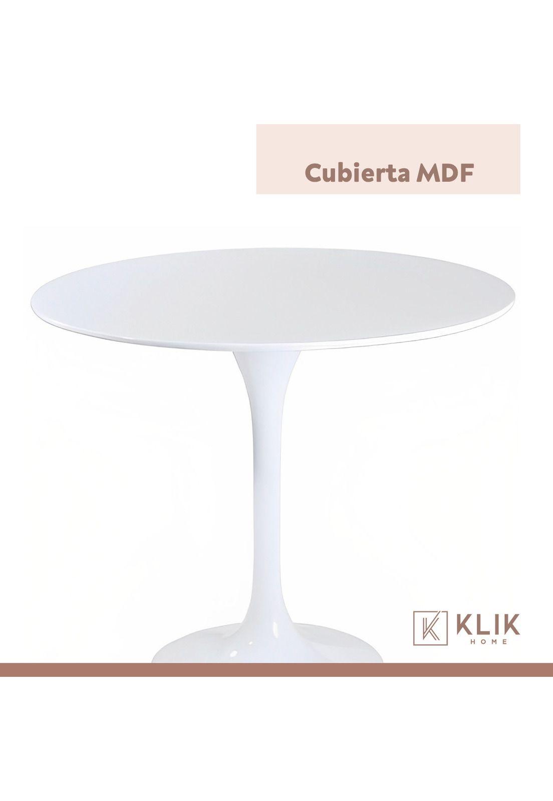 Comedor Mesa Tulip Blanca 80cm - 4 Sillas Master blancas-6