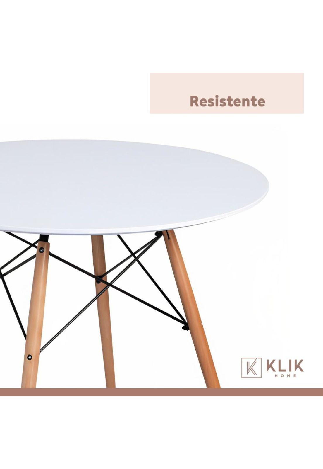 Mesa de Comedor Eames 100cm redonda - Blanca-4