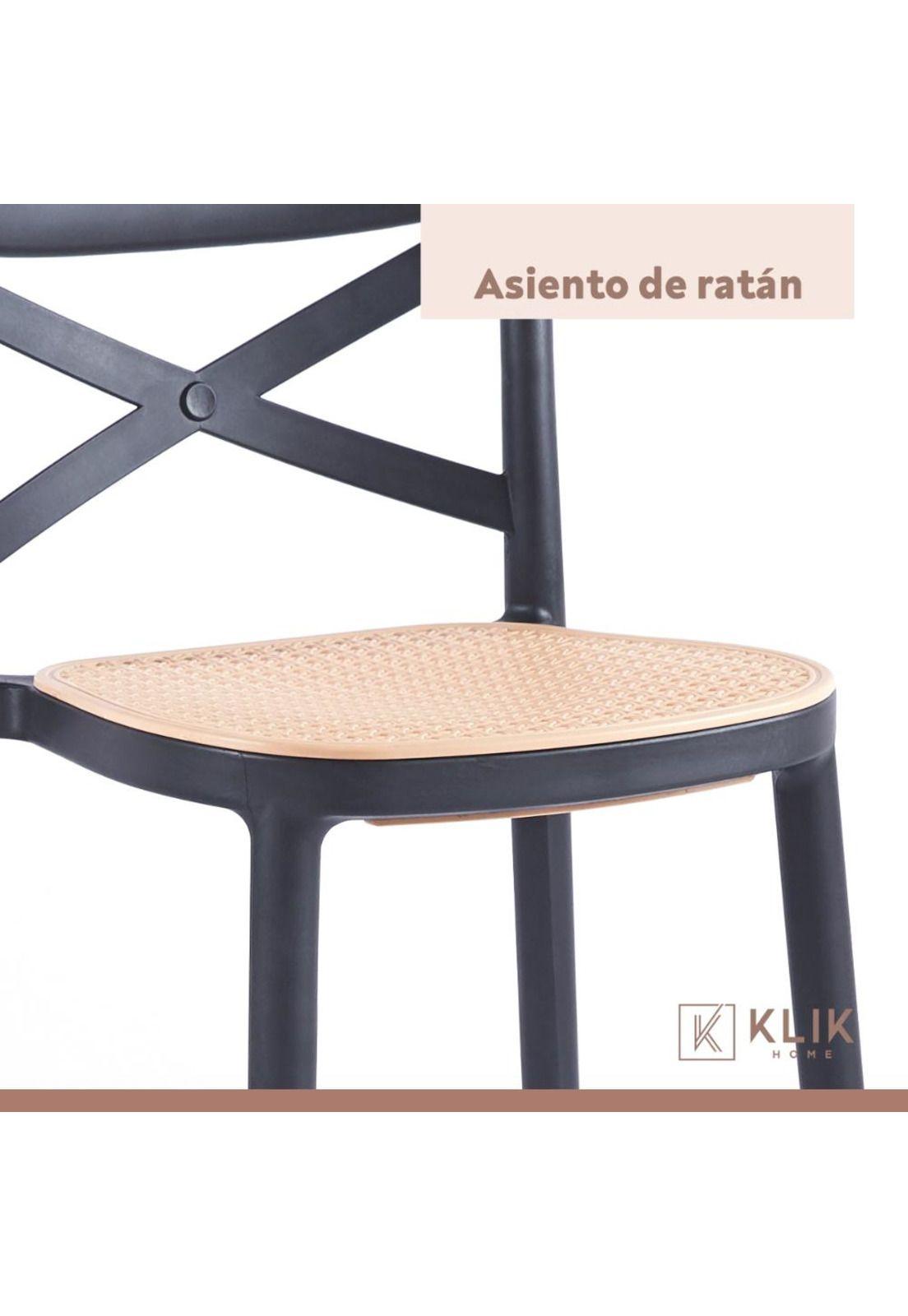 Pack de 4 Taburetes Crossback Danubio - Negros-4