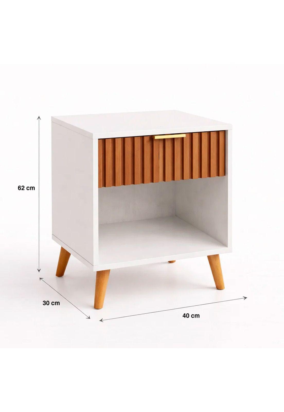 Velador Toulouse Blanco / Madera-3