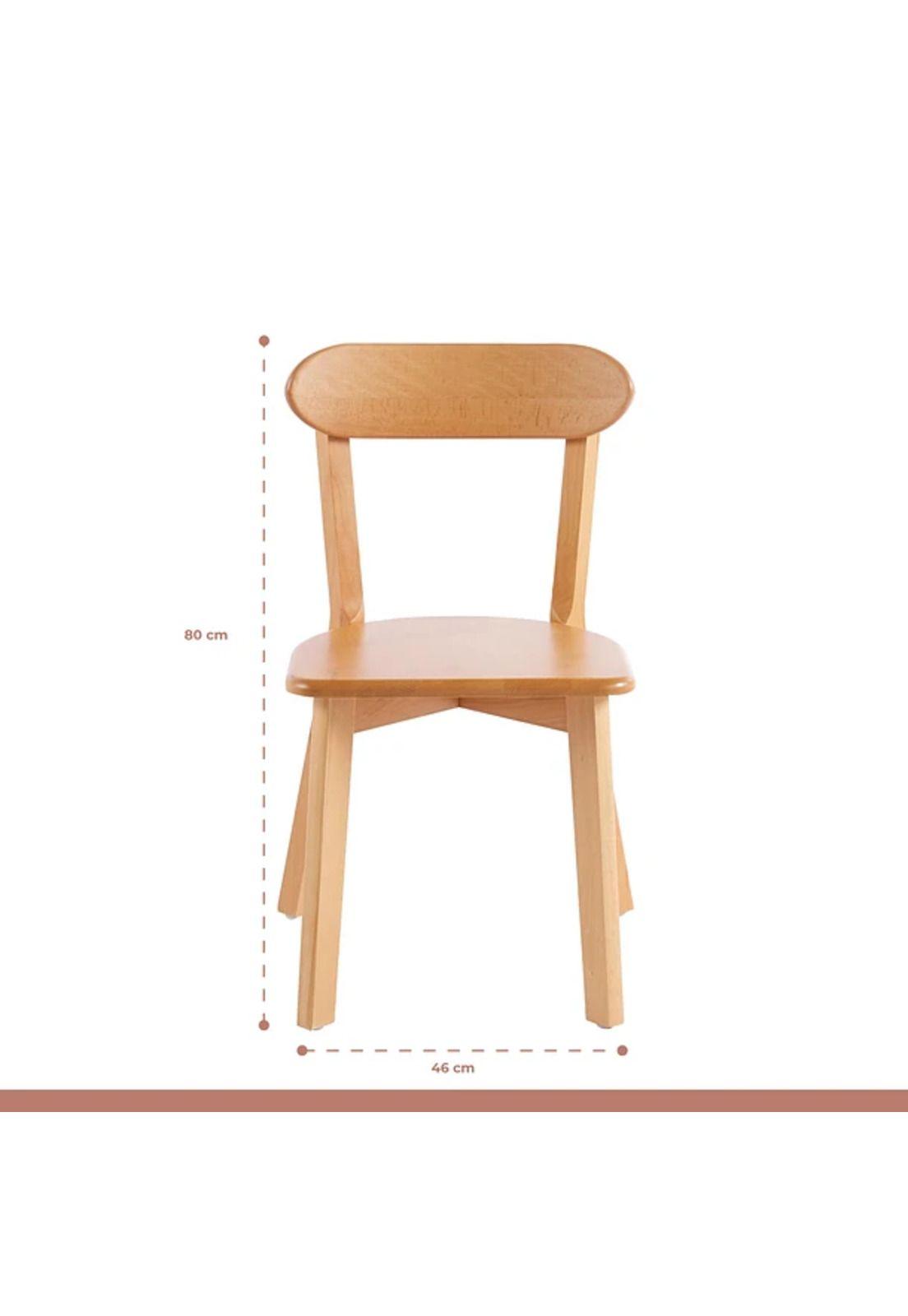Comedor redondo de vidrio Cross 120cm + 5 Sillas Fresno de Madera - Natural-5