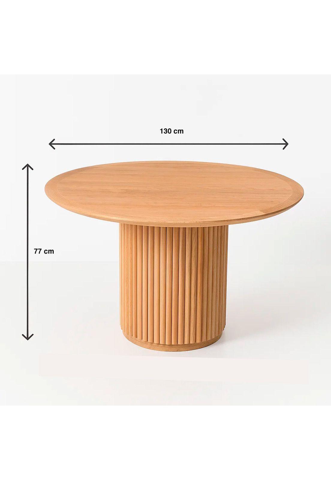 Mesa Redonda Nórdica Armonía de 130 cm Madera Natural-3
