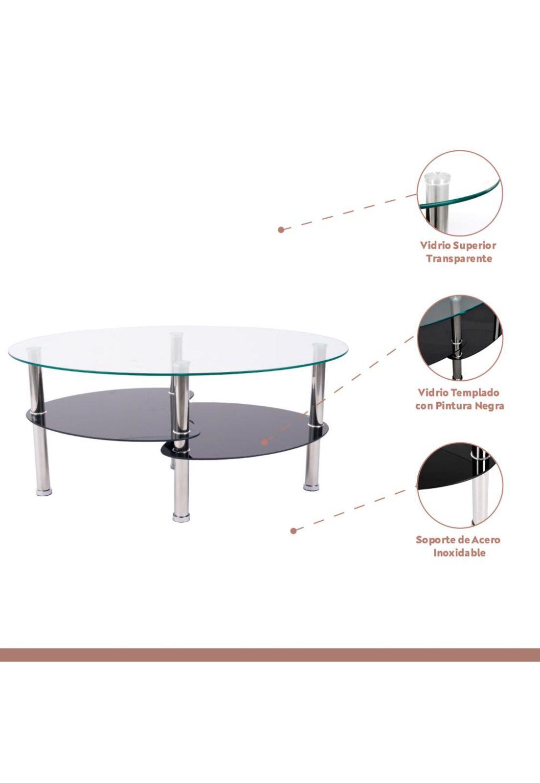 Mesa de centro vidrio 2 caras-2