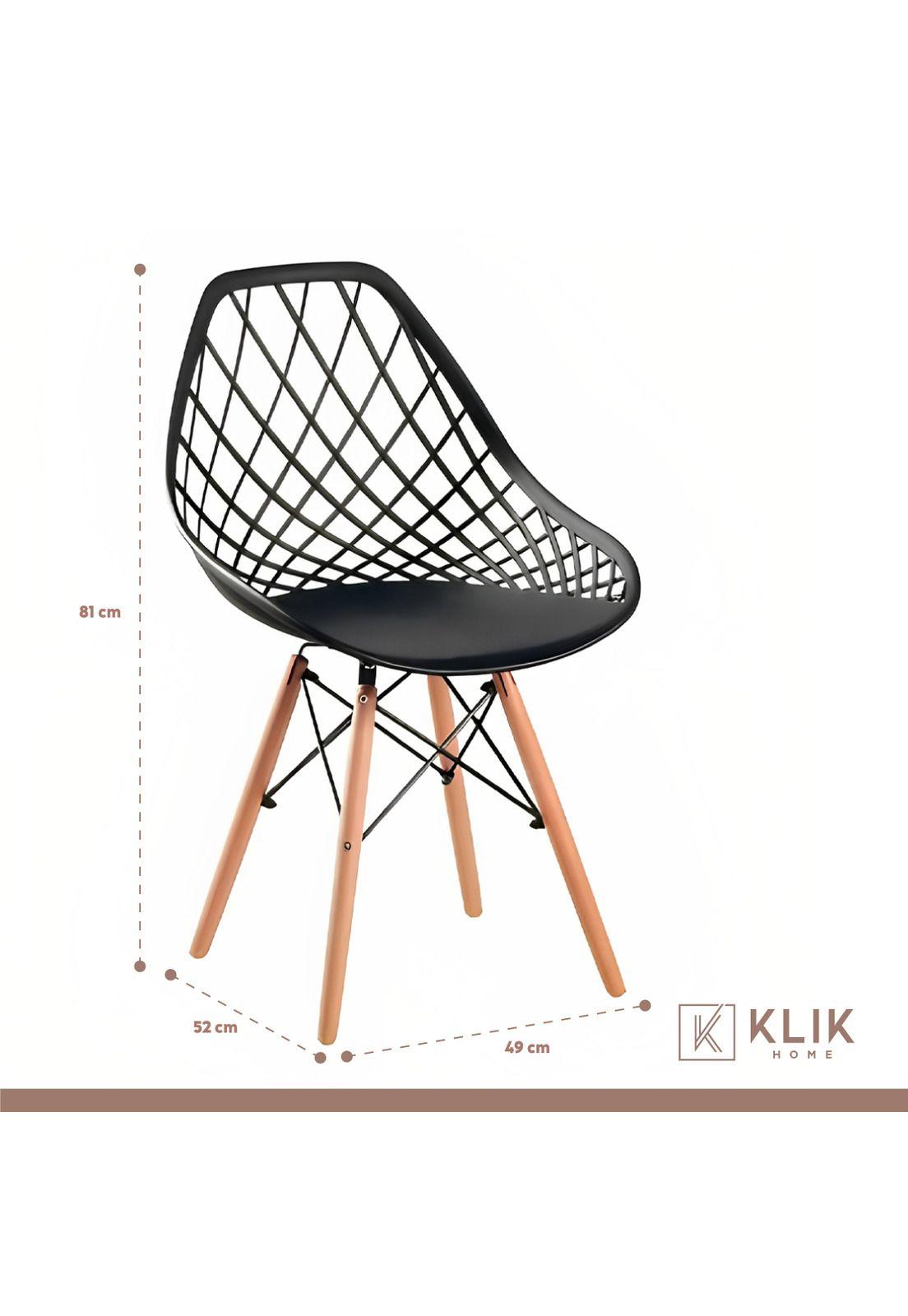 Pack de 4 Sillas Eames Enrejada Mesh - Negra-3