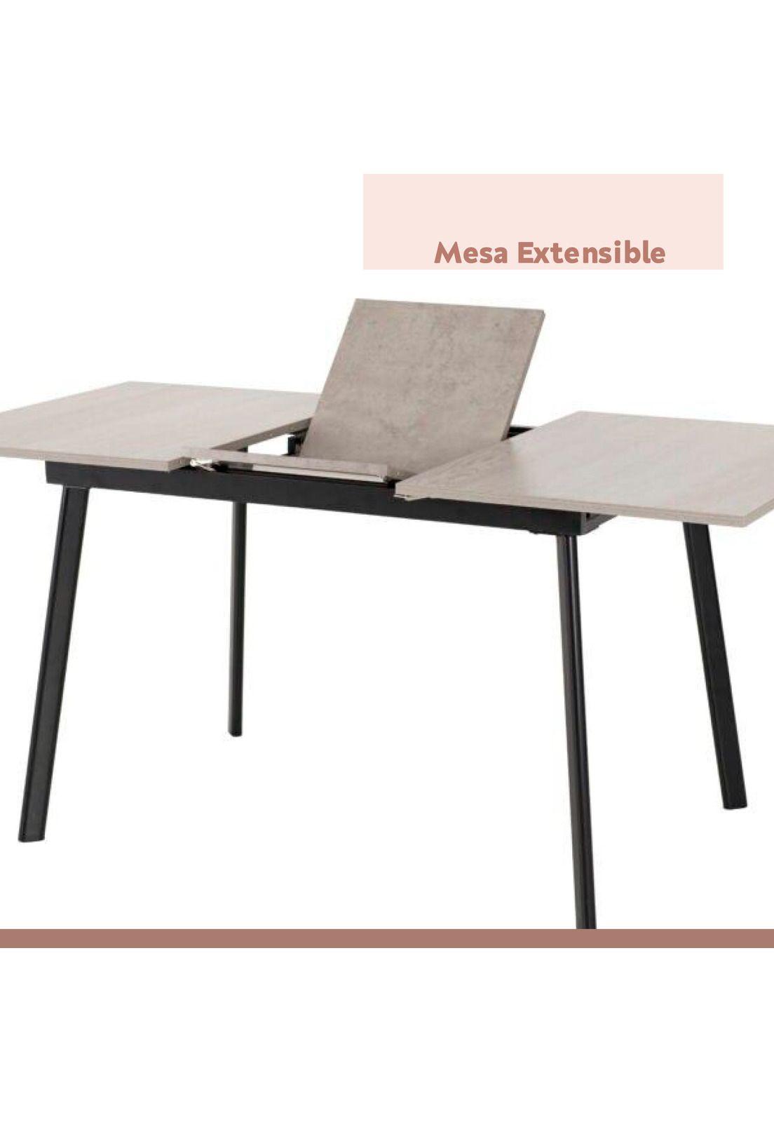 Mesa extensible 120 a 160 cm, ancho 80cm - Madera Clara -6