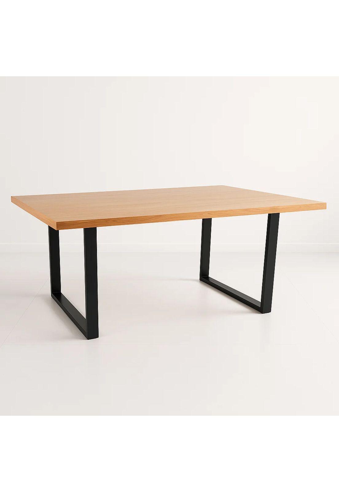 Mesa de Comedor Estilo Industrial 160x90 Madera Clara-0