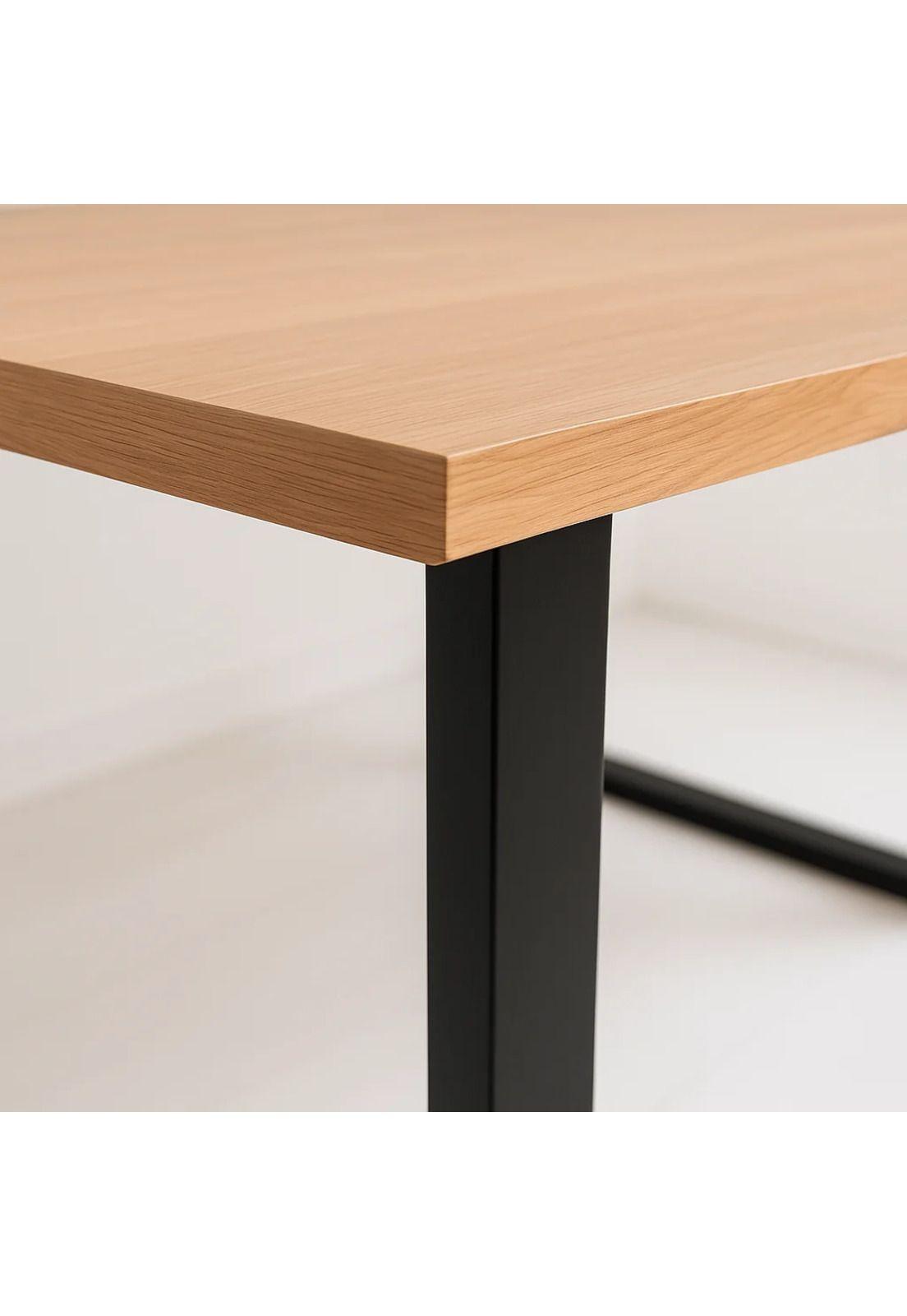 Mesa de Comedor Estilo Industrial 160x90 Madera Clara-5