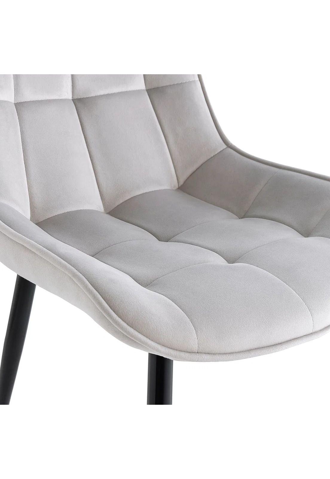 Pack de 2 Sillas de Comedor Macron Acolchada Terciopelo - Gris-5