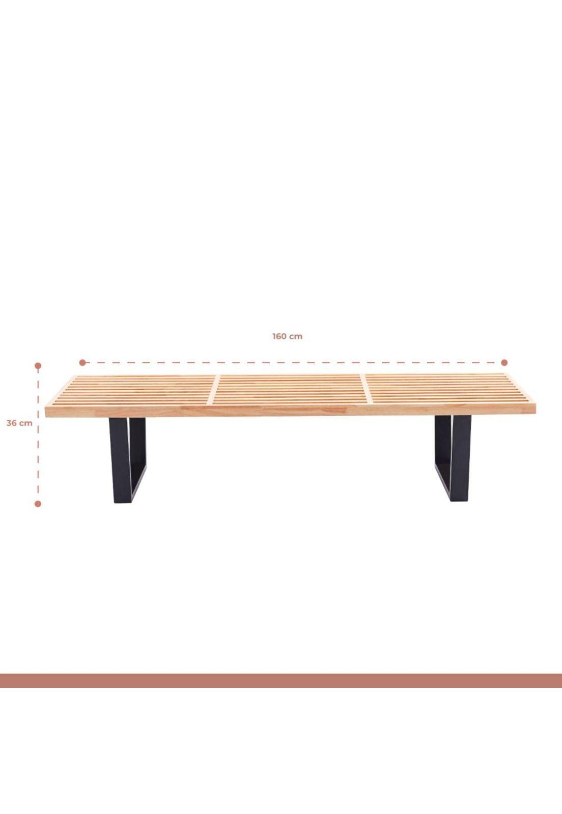 Banqueta de Madera y Metal George Nelson 160cm-3