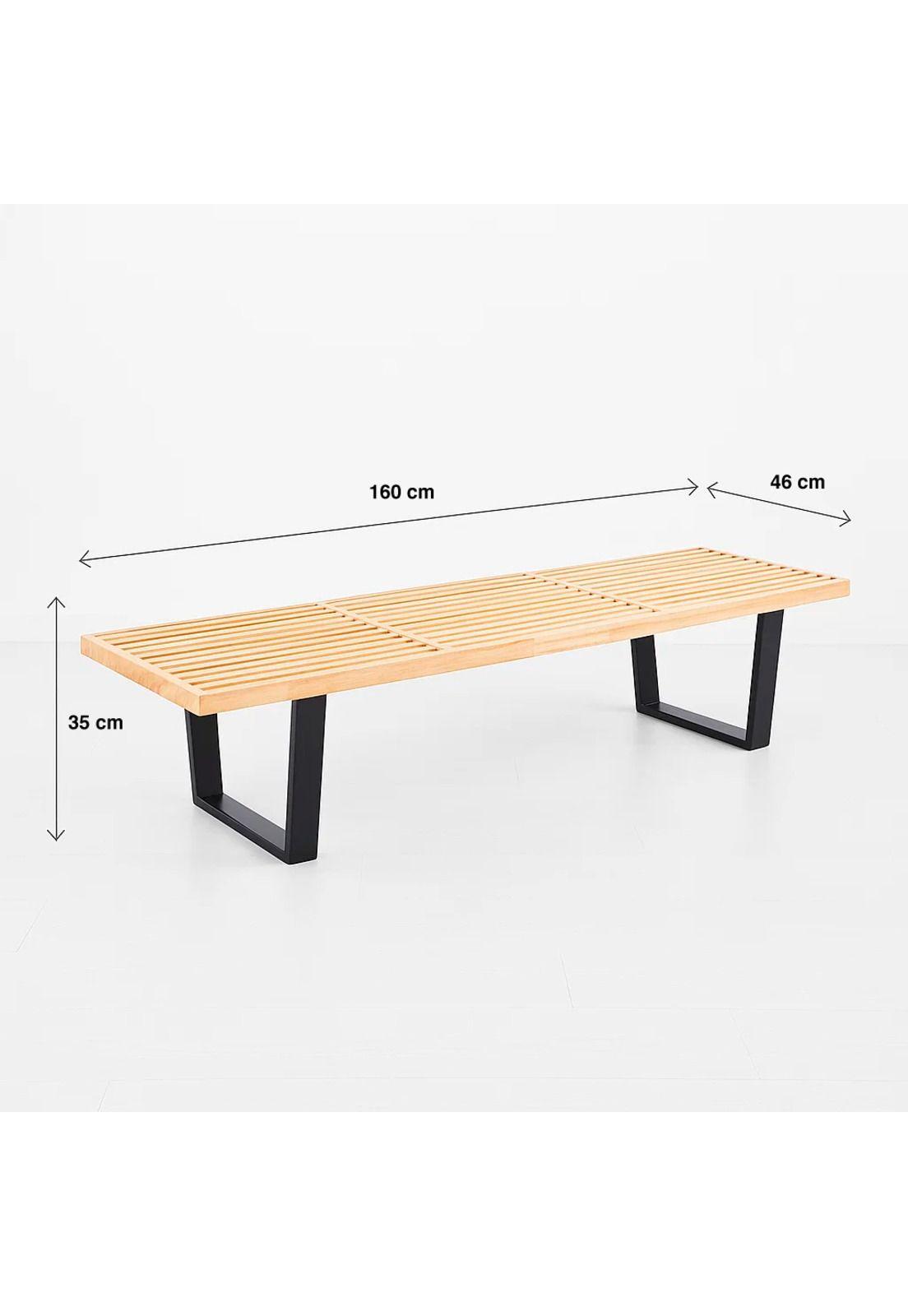 Banqueta de Madera y Metal George Nelson 160cm-3