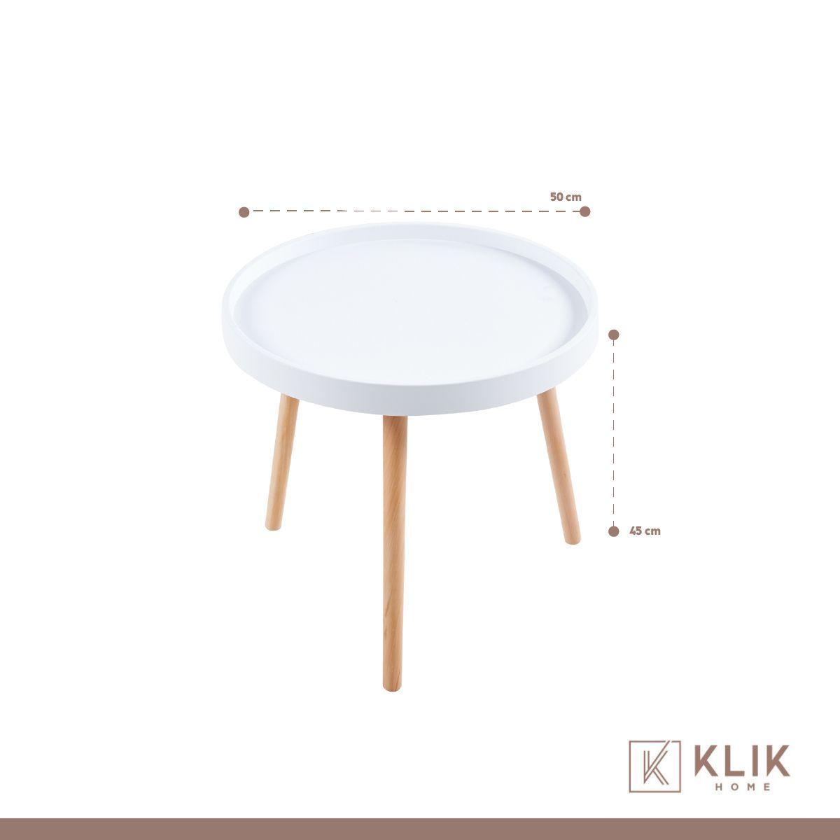 Mesa Lateral Pequeña Redonda Eames - Blanca-4