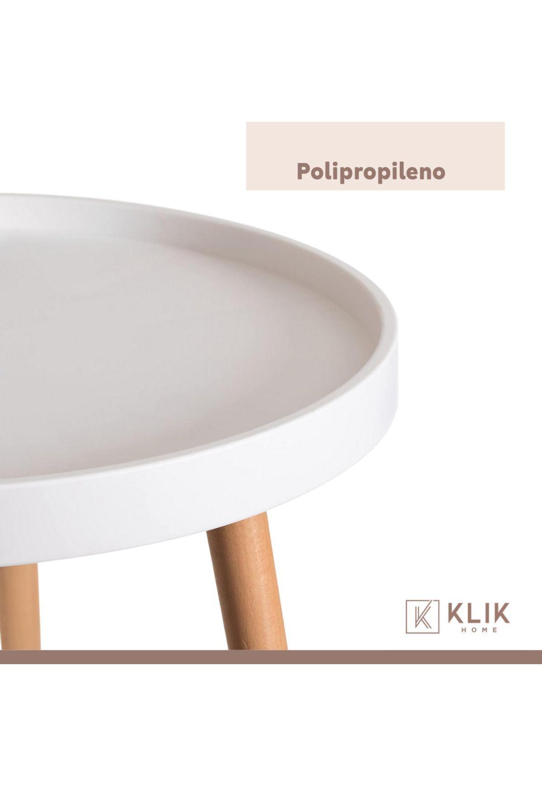 Mesa Lateral Pequeña Redonda Eames - Blanca-5