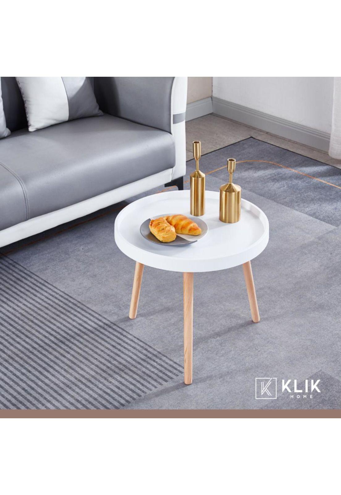 Mesa Lateral Pequeña Redonda Eames - Blanca-7