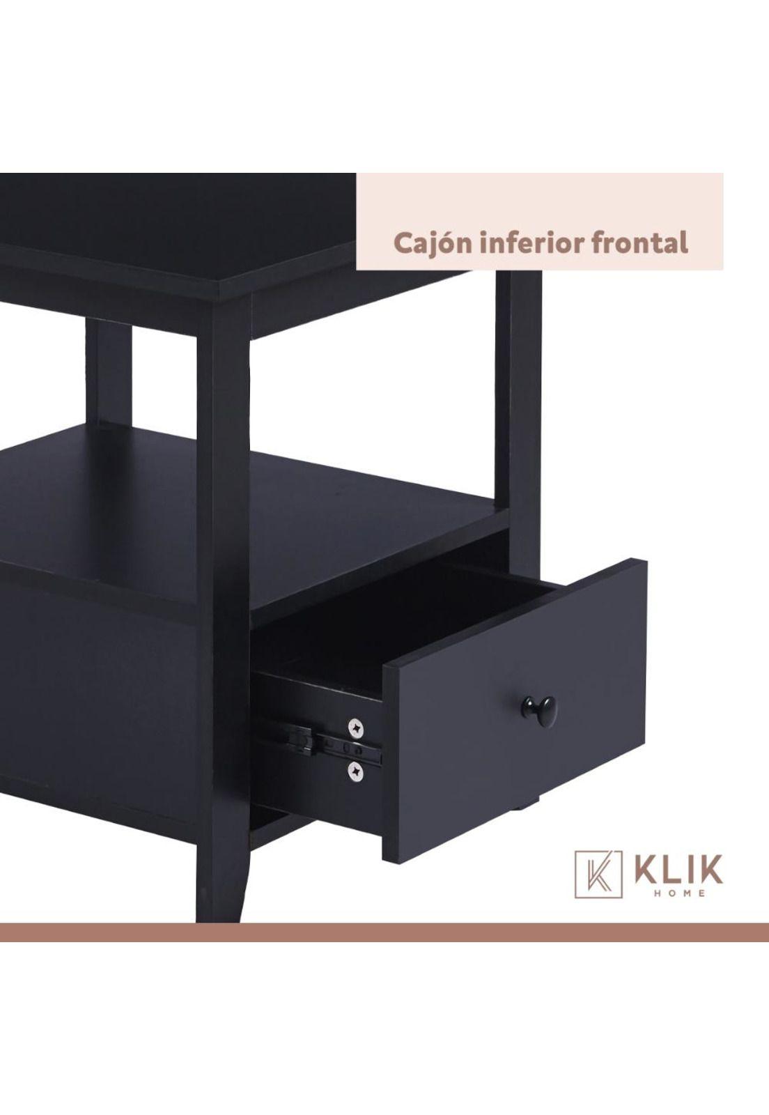 Velador Mesa Lateral Auxiliar con Cajón Bohemio-5