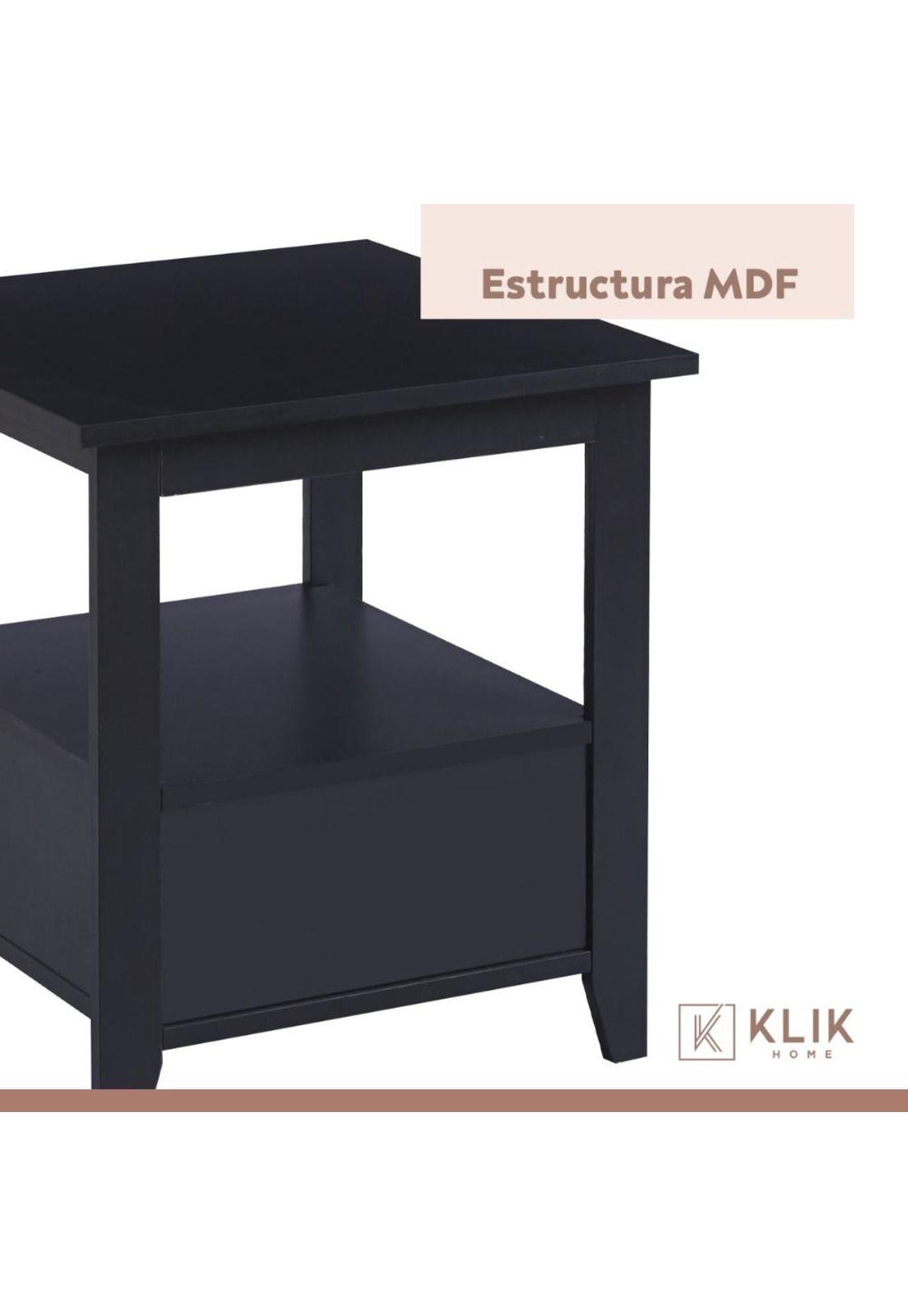 Velador Mesa Lateral Auxiliar con Cajón Bohemio-6