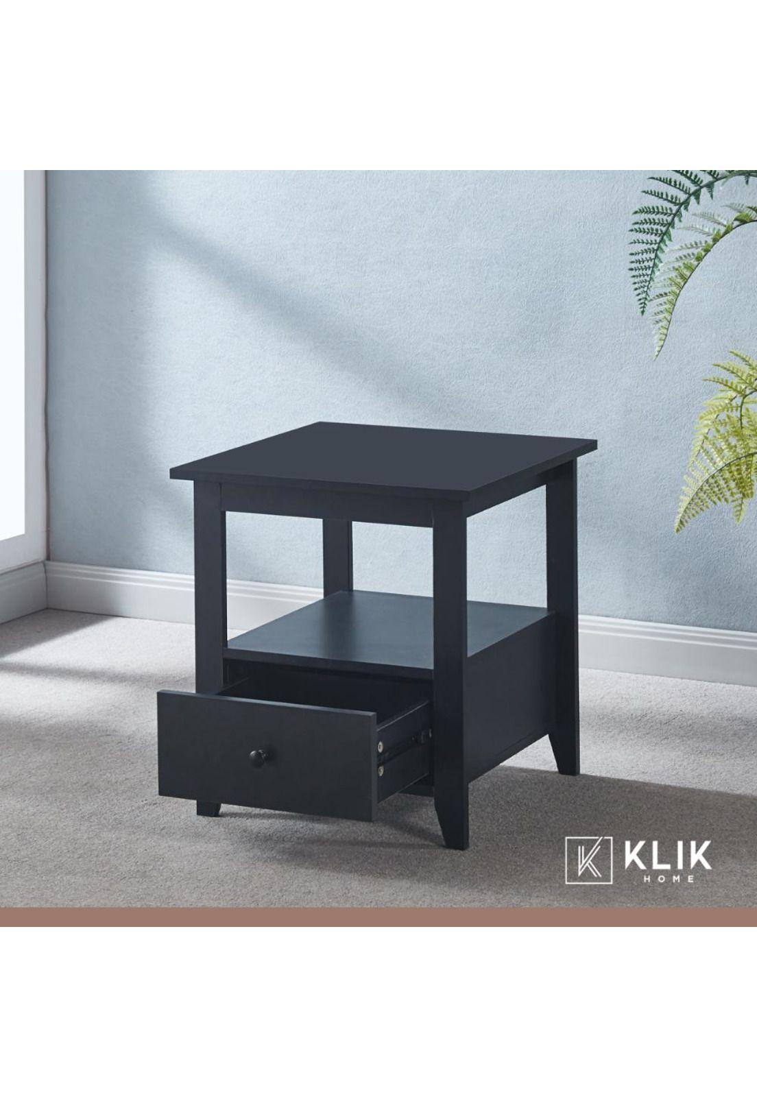 Velador Mesa Lateral Auxiliar con Cajón Bohemio-7