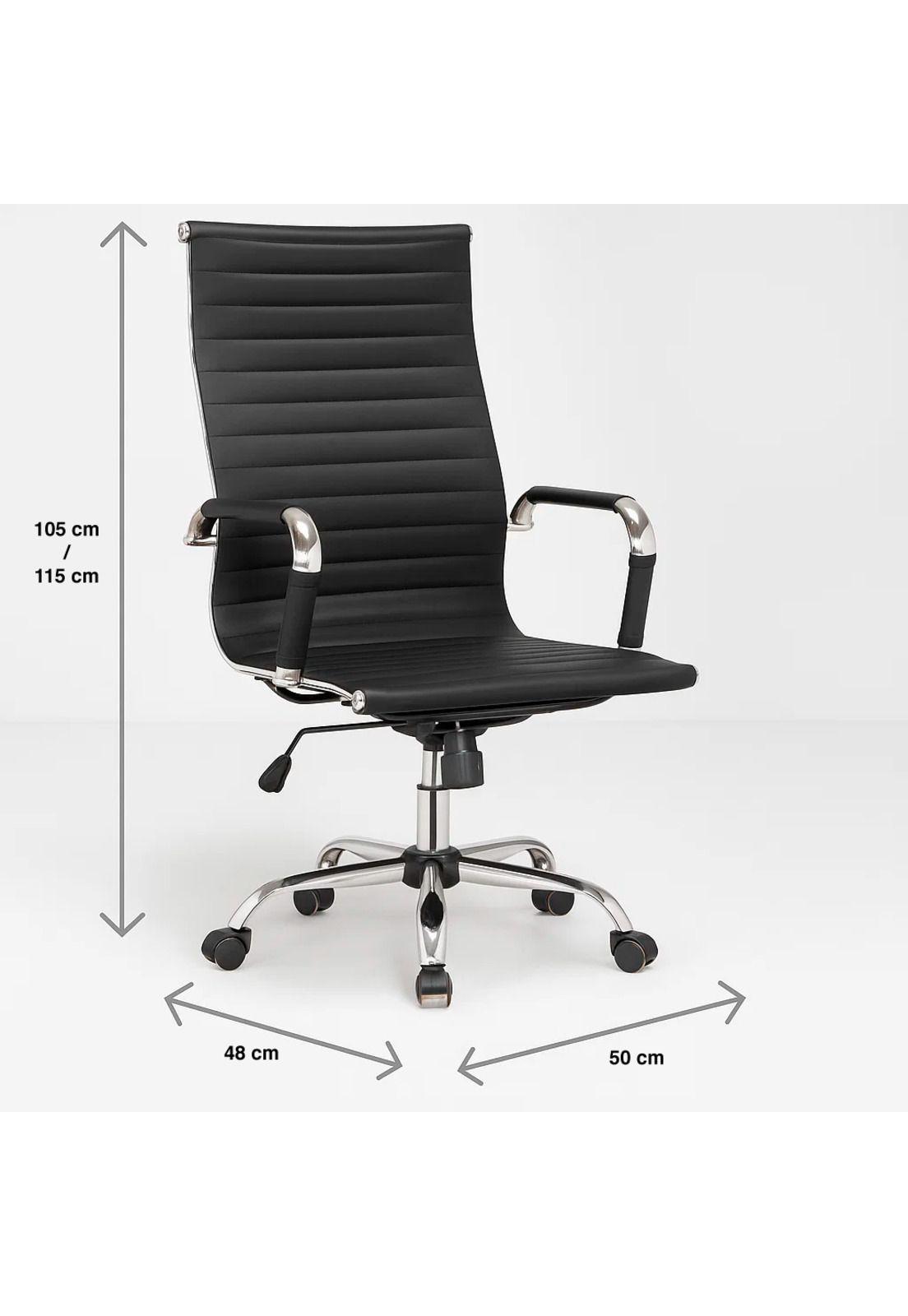 Silla Ejecutiva Luxor Cuero Sintético - Negro-3