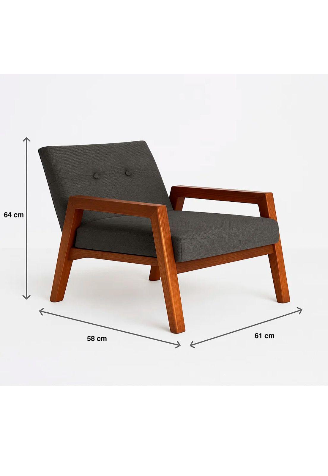 Sillón Marlow de Terciopelo - Gris Oscuro-3