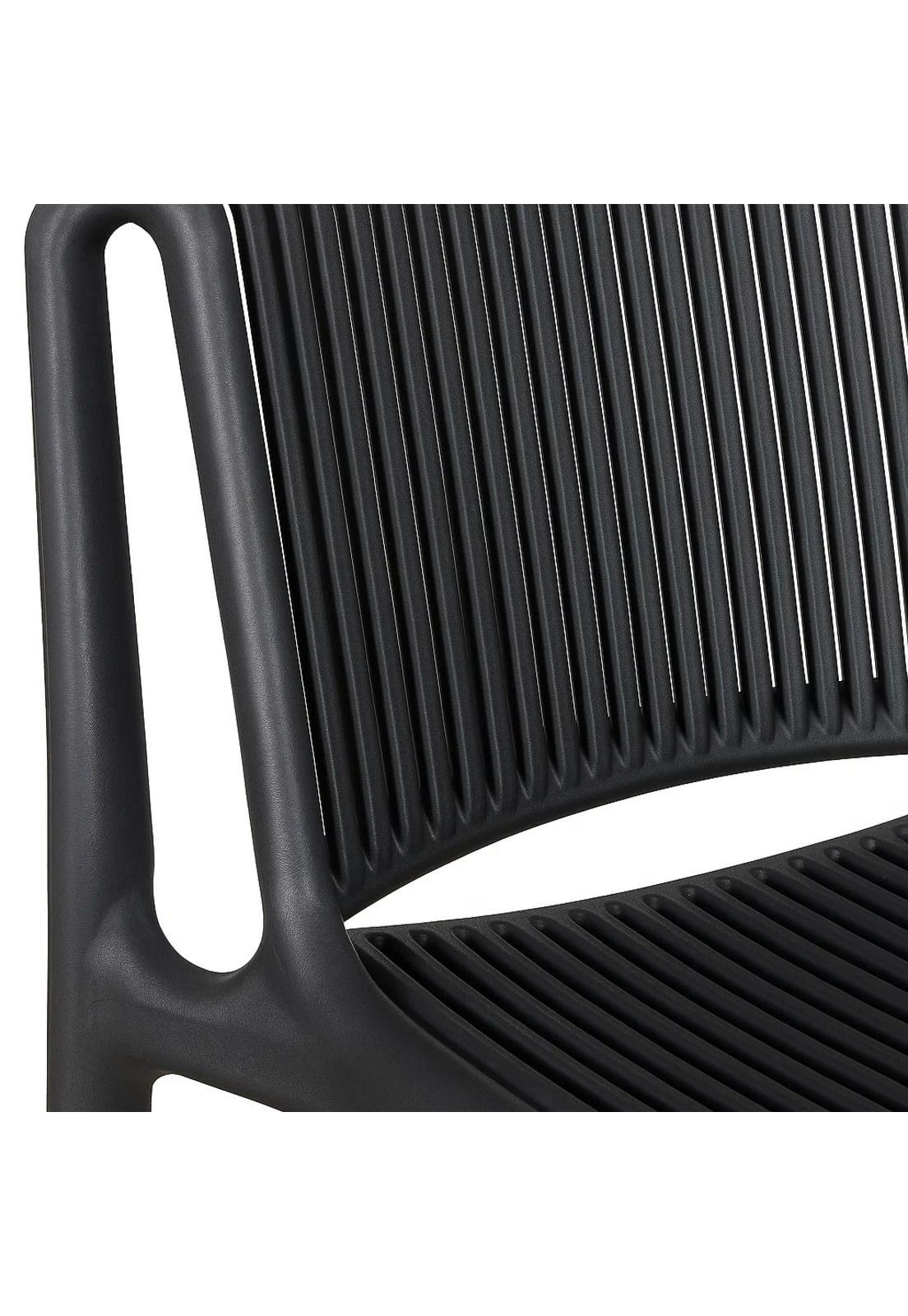 Taburete Alto Capri Polipropileno - Negro-5
