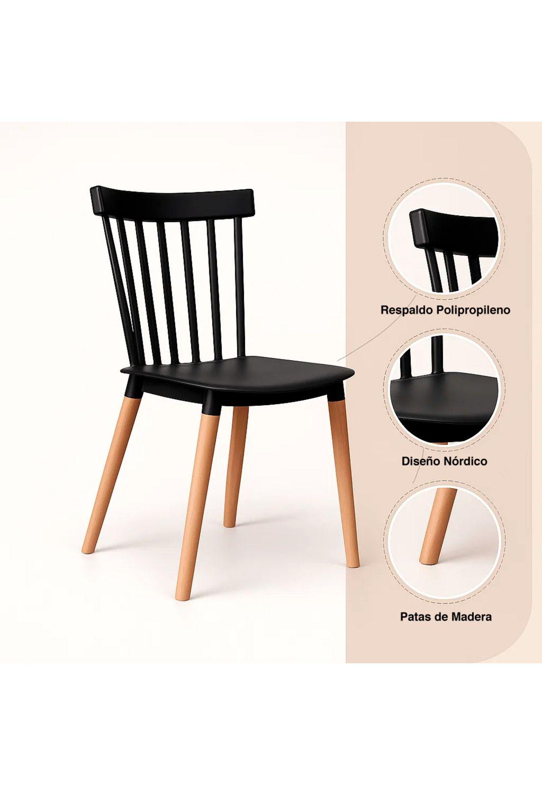 Pack de 2 Sillas Windsor Negras-4