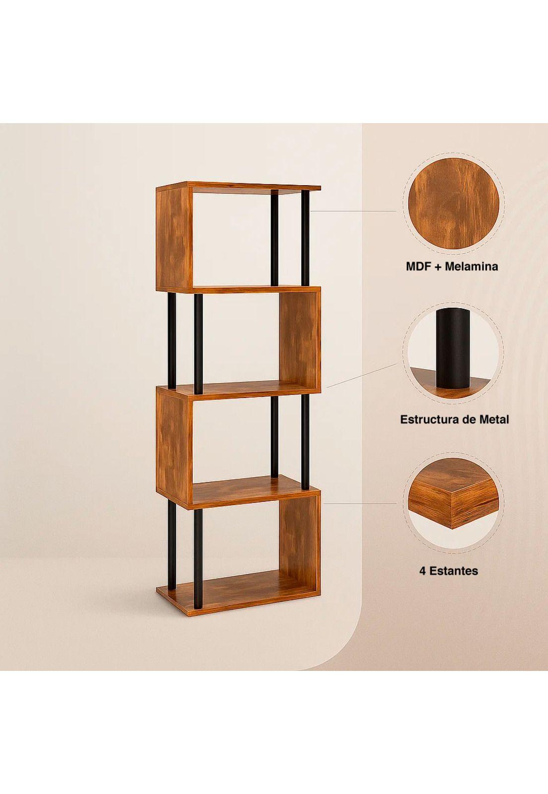 Estantería Decorativa 4 Niveles ZigZag Rack-4