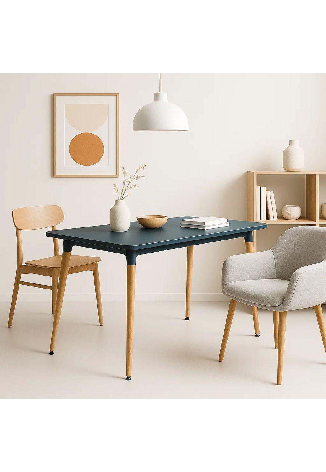 Mesa de Comedor 120x80 Rectangular - Negra-2