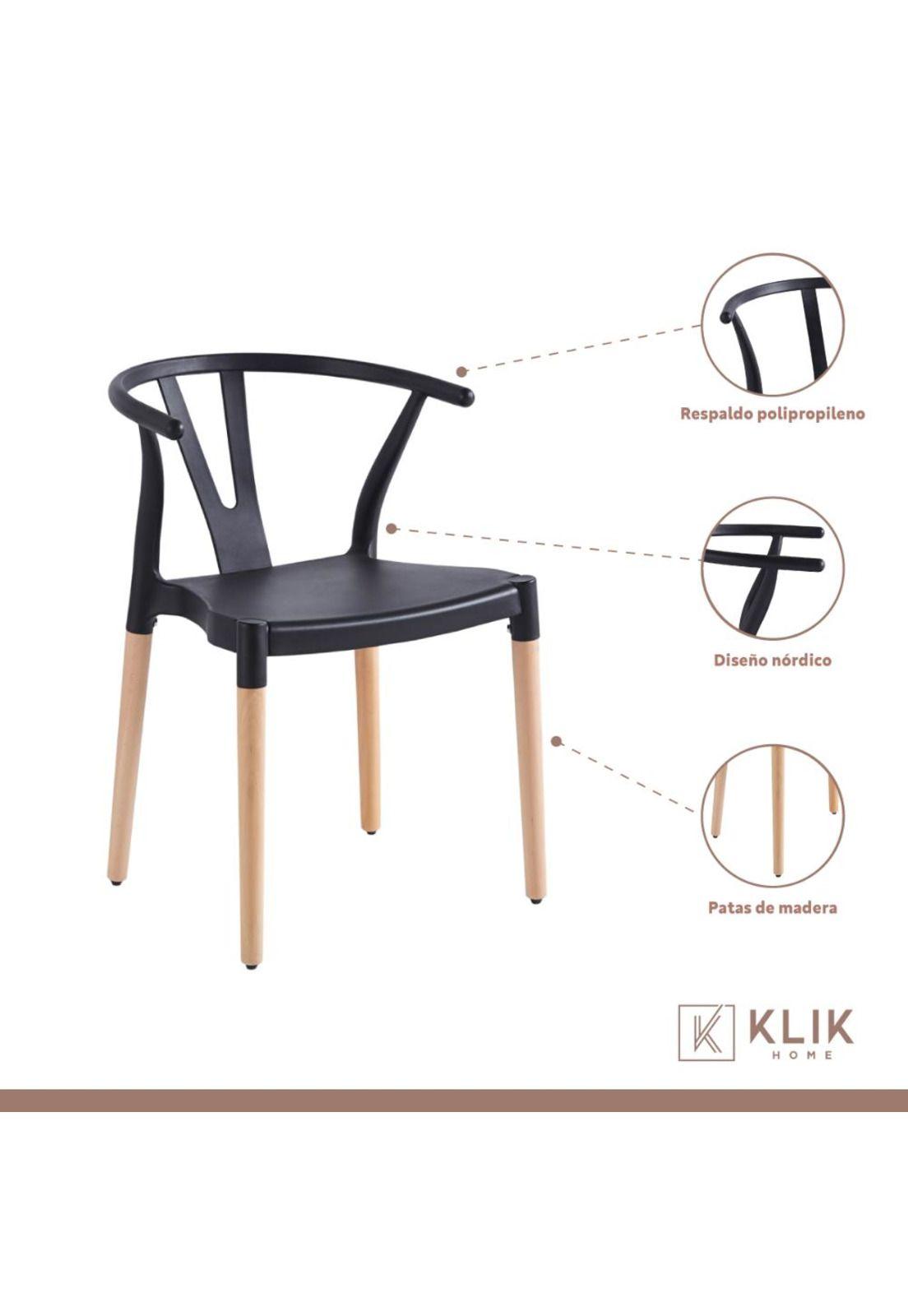 Silla Wishbone - Negra-2