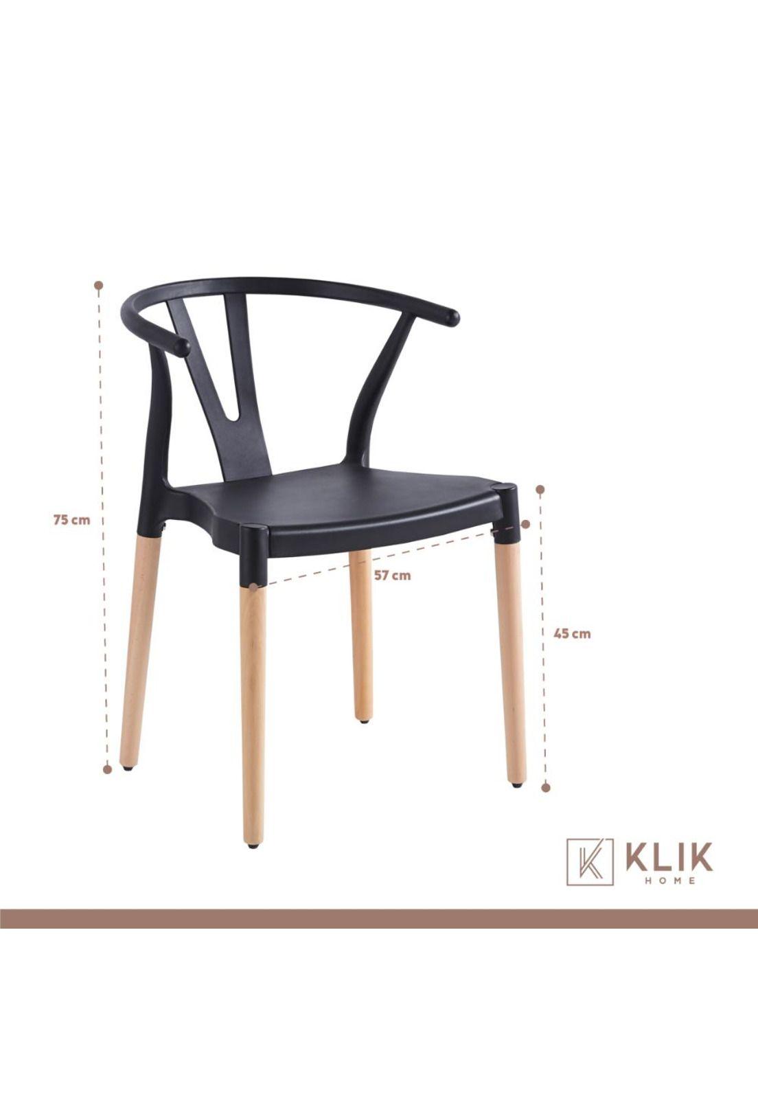 Silla Wishbone - Negra-3