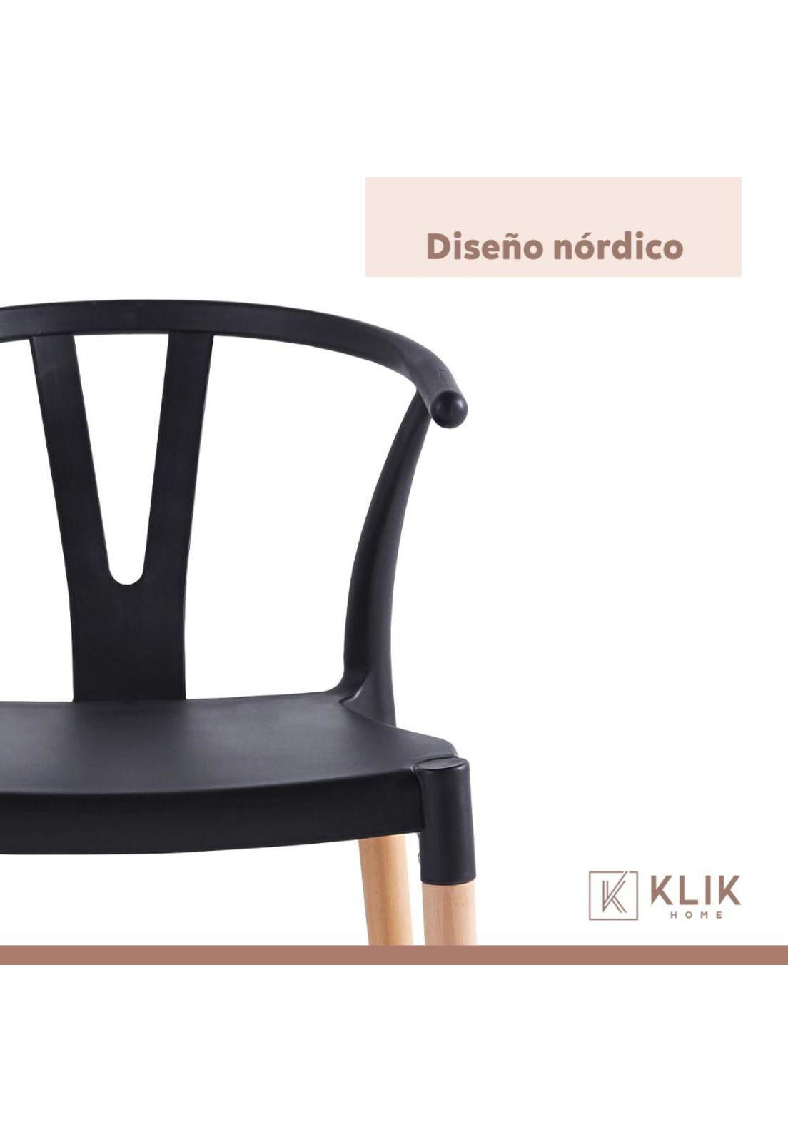 Silla Wishbone - Negra-6