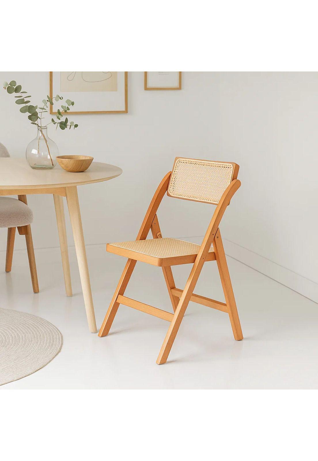 Silla Mistral Plegable de Madera Rattan Natural-2