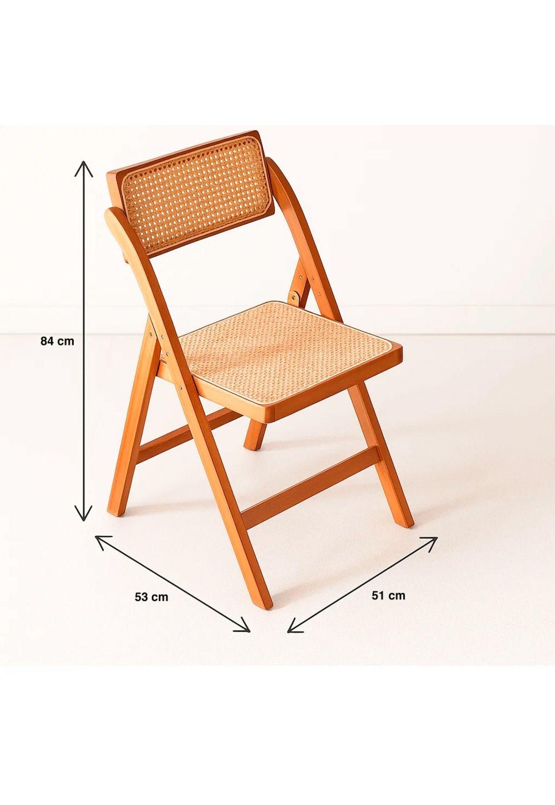 Silla Mistral Plegable de Madera Rattan Natural-3