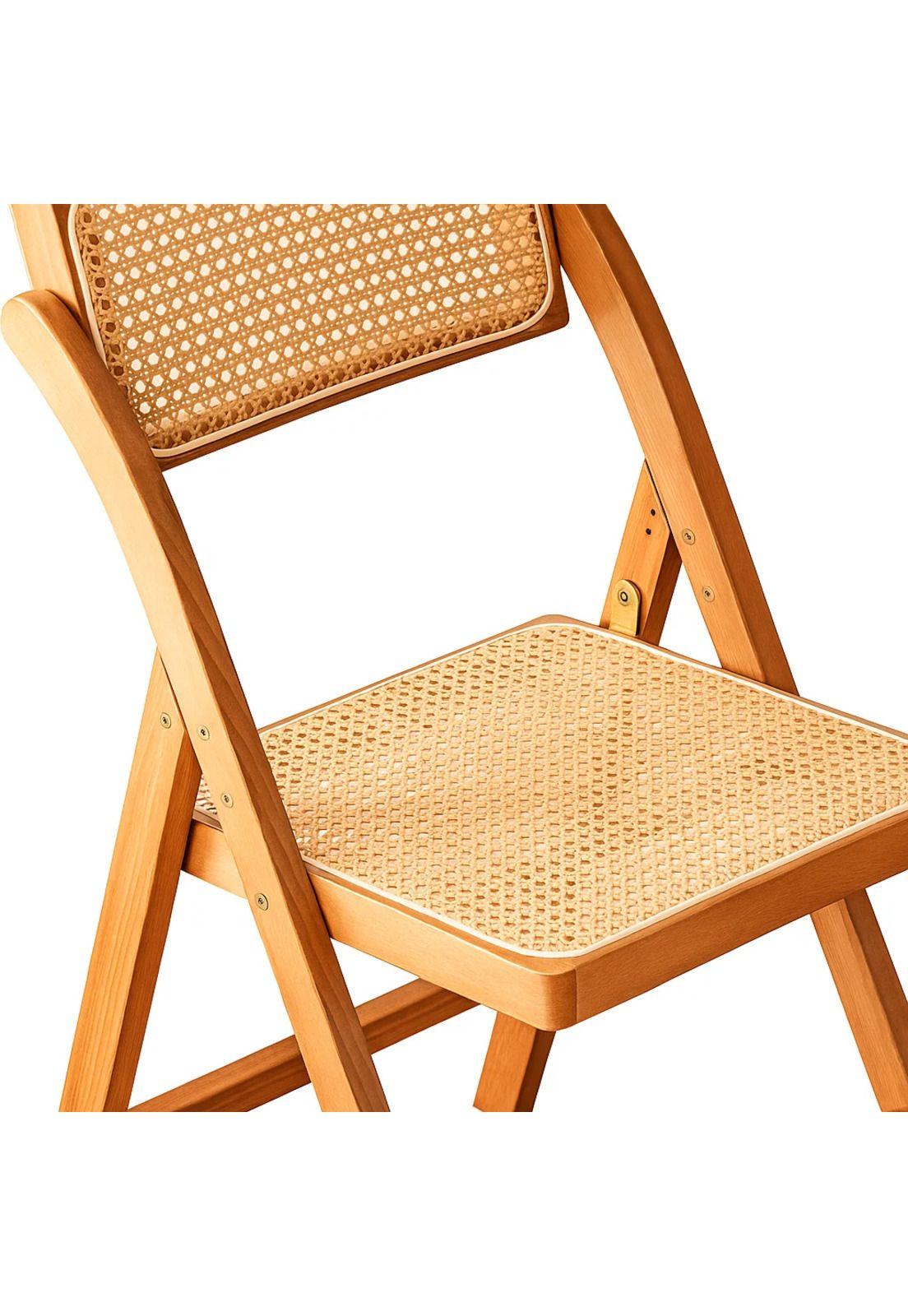 Silla Mistral Plegable de Madera Rattan Natural-5