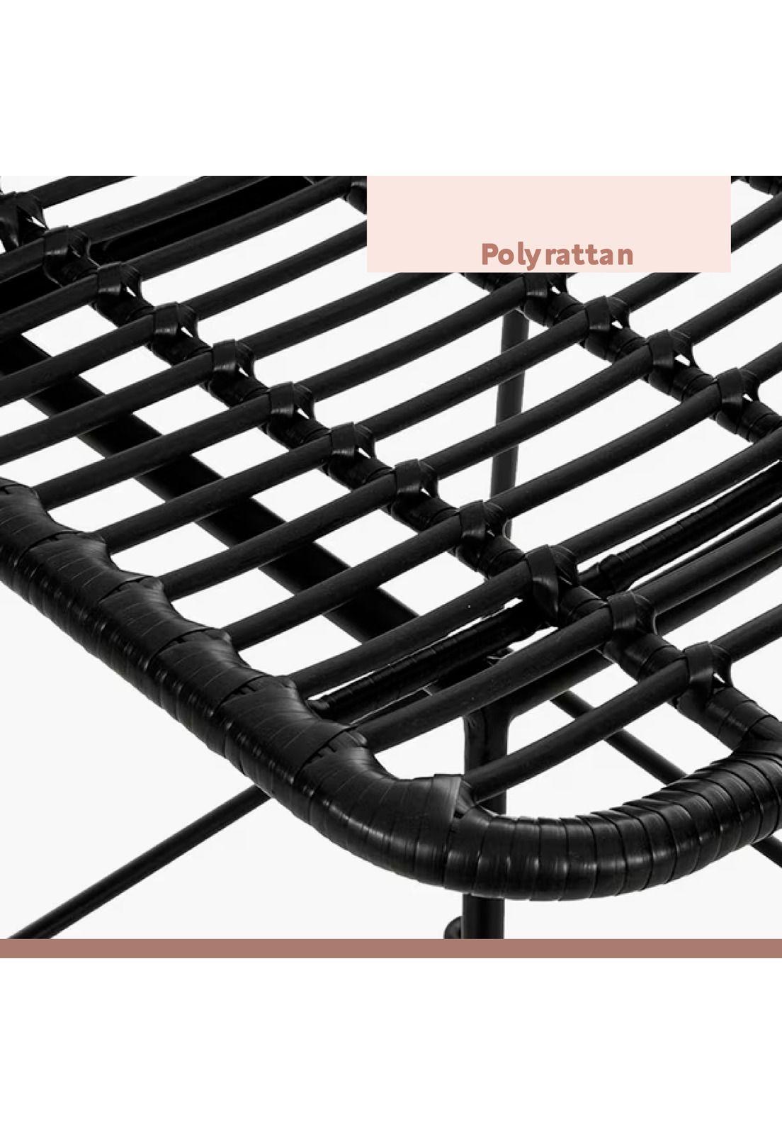 Taburete Alto de Terraza Rattan Grecia Color Negro-5