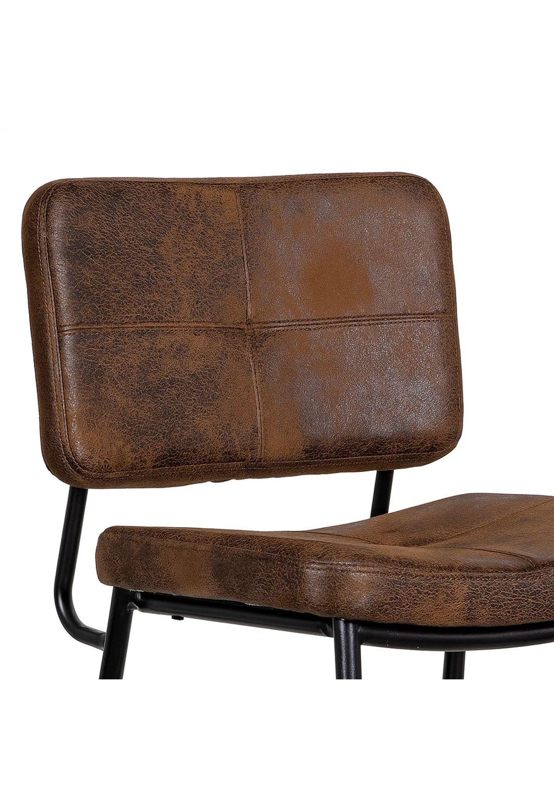 Pack de 2 Taburetes Alto Bronx Café Vintage con Patas Metálicas Negras-5