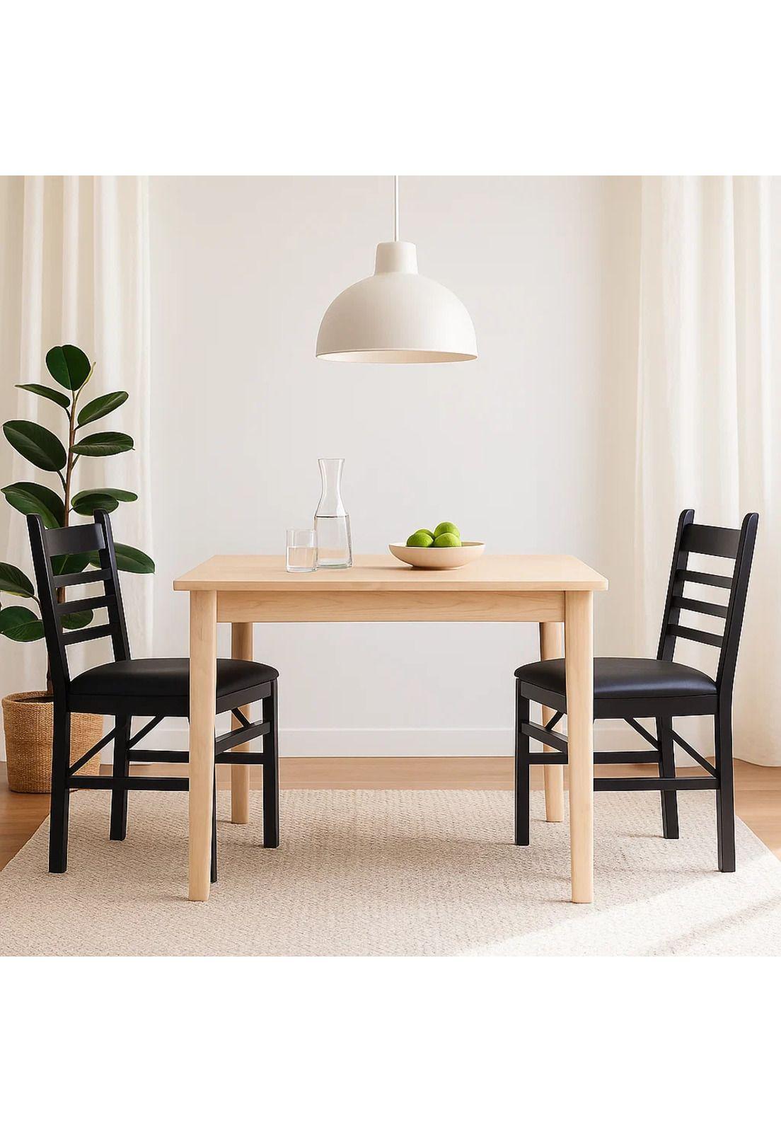 Pack de 2 Sillas Industrial Plegable con Marco Negro y Tapizado Sintético-2