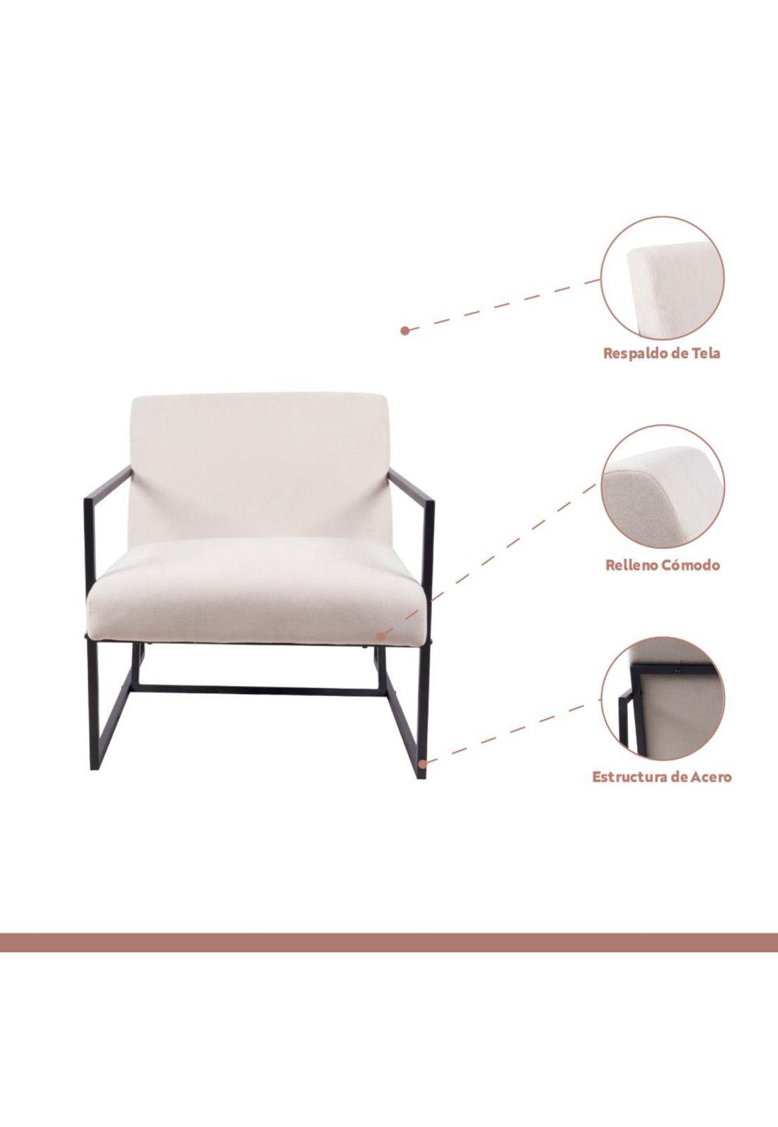 Poltrona Modern Fabric - Beige-2