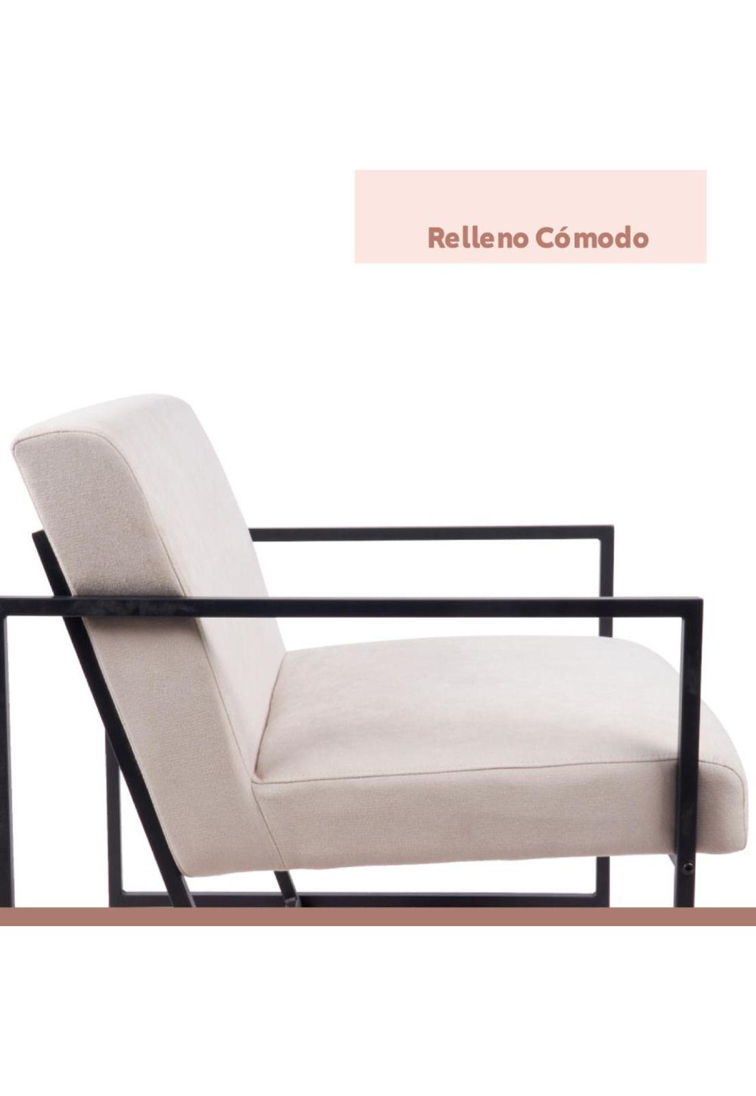 Poltrona Modern Fabric - Beige-5