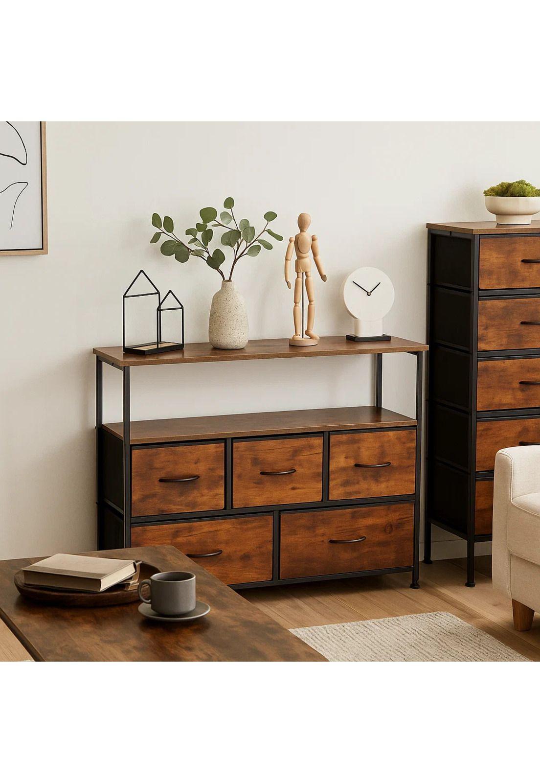 Mueble Organizador Metalik Estilo Industrial - Rústico-2