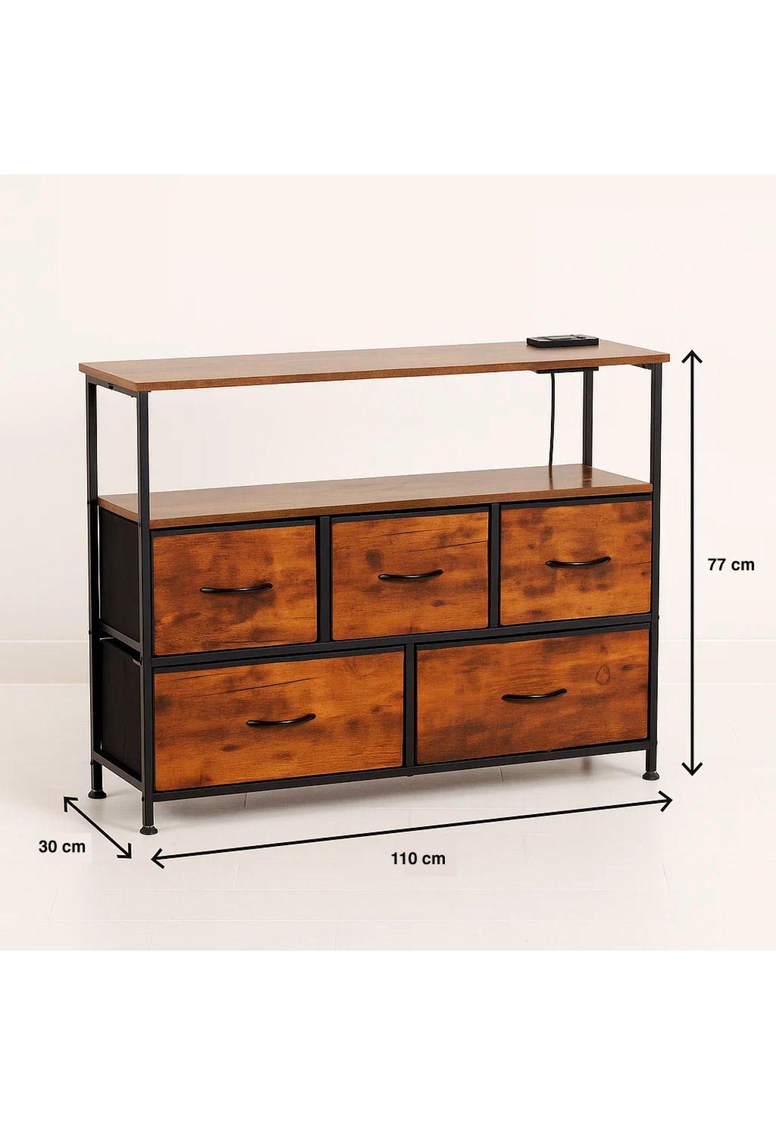 Mueble Organizador Metalik Estilo Industrial - Rústico-3