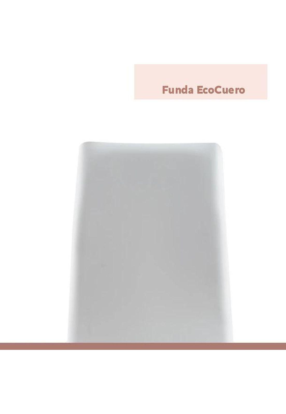 Comedor Mesa Eames 80cm redonda vidrio + 4 Sillas Dining Liana Acolchadas - Blancas-6