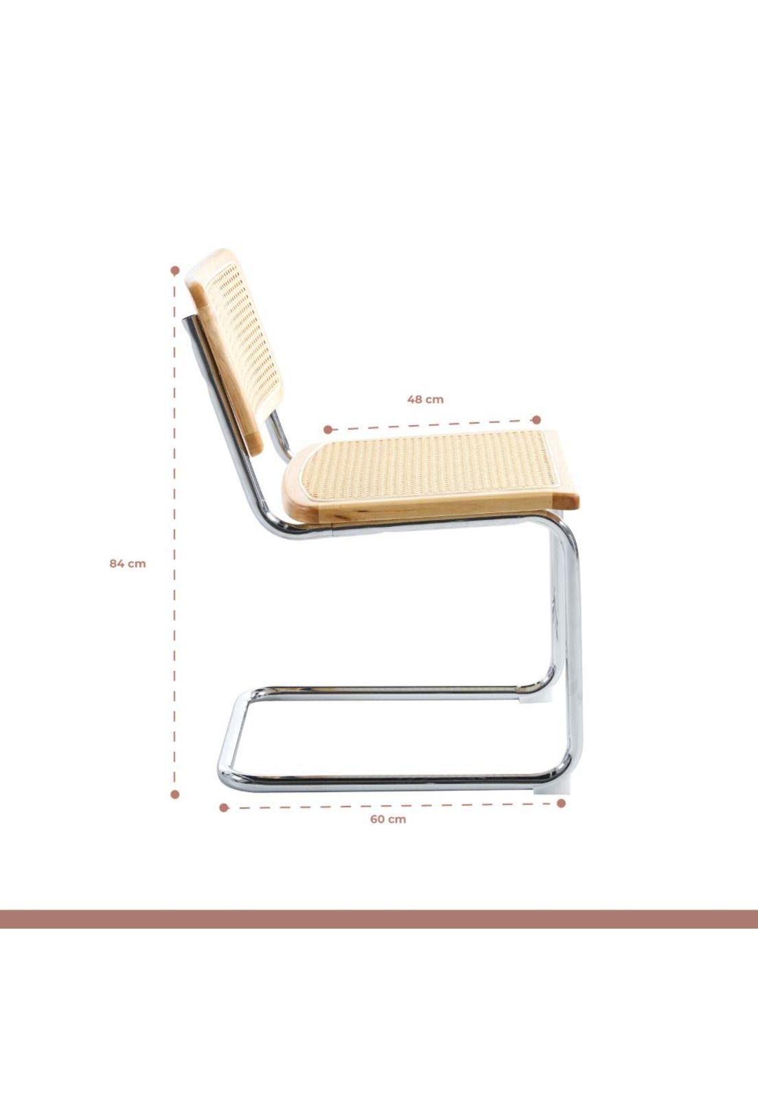 Pack de 2 Sillas Breuer Madera y Rattan - Madera-3