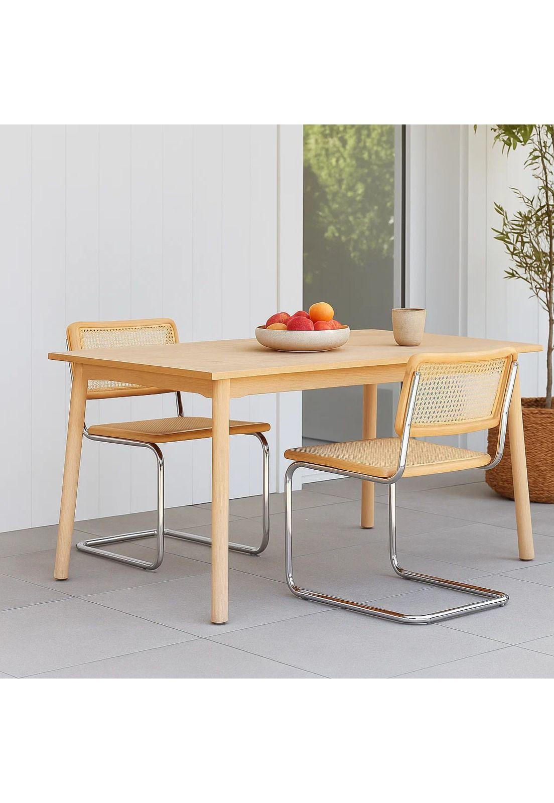 Pack de 2 Sillas Breuer Madera y Rattan - Madera-1