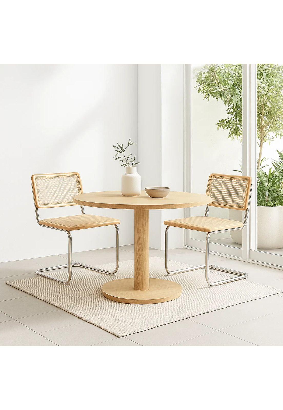 Pack de 2 Sillas Breuer Madera y Rattan - Madera-2