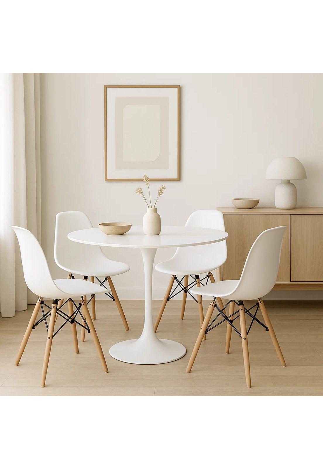 Mesa de Comedor Tulip 80cm - Blanca-2