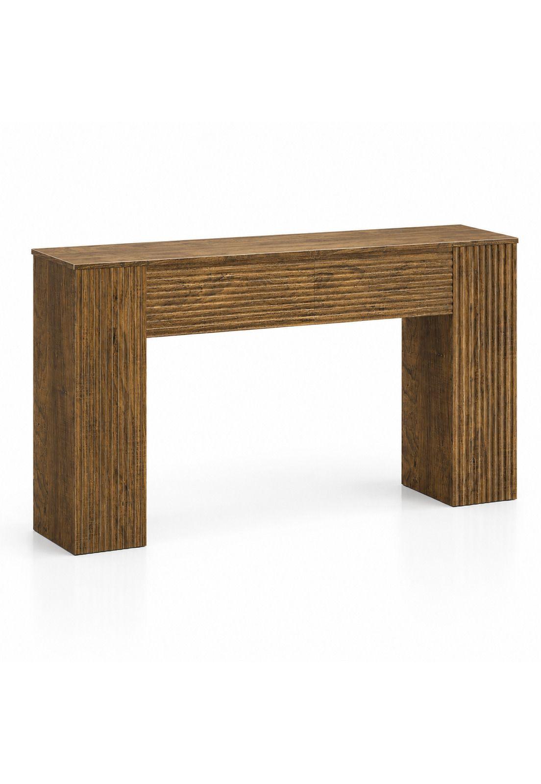 Arrimo Decorativo Kuat Líneas Rectas Madera Oscura Texturizada 155x79-0