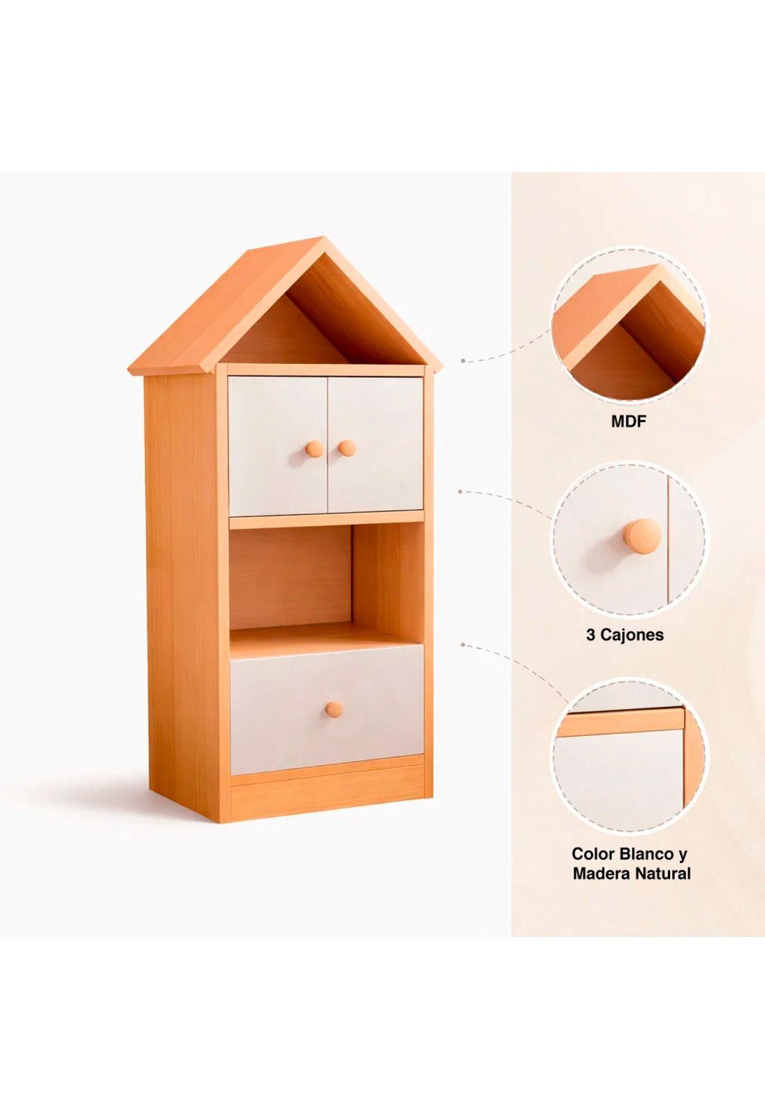 Estanteria madera organizadora para niños-4